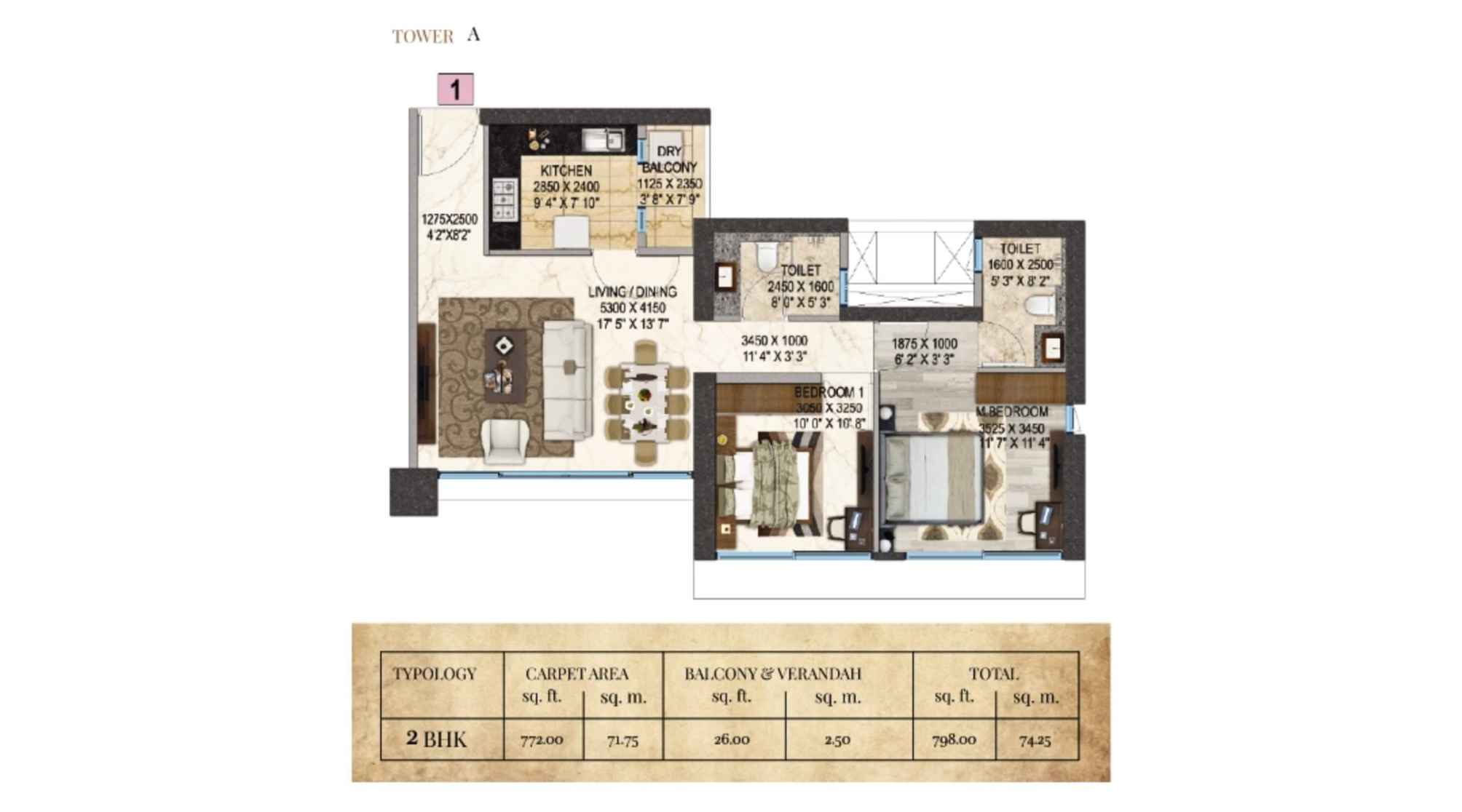 Salsette-27-Floor-Plan-Tower-A-2-BHK-798-Sqft